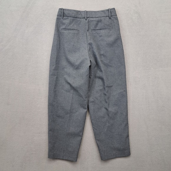 Wilfred Aritzia Womens Gray Pleated Trouser Pants Size 8 Crepe Wide Leg - Picture 11 of 12